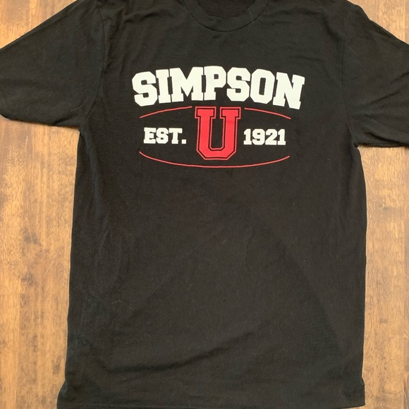 Tops - Simpson U Est. 1921 Black Graphic Tee Shirt Size Adult Medium